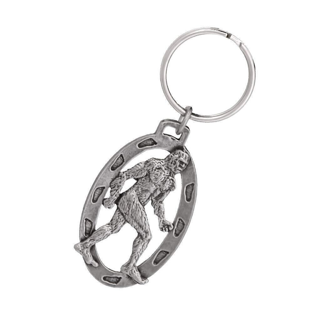 7521 Sasquatch, Bigfoot Walking Keychain, Pewter, A174KC, 2โ, 100% Handmade